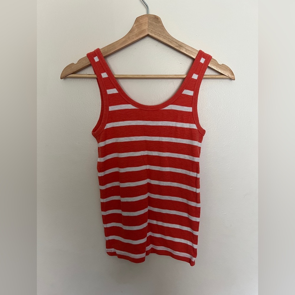 Aerie orange striped shirt